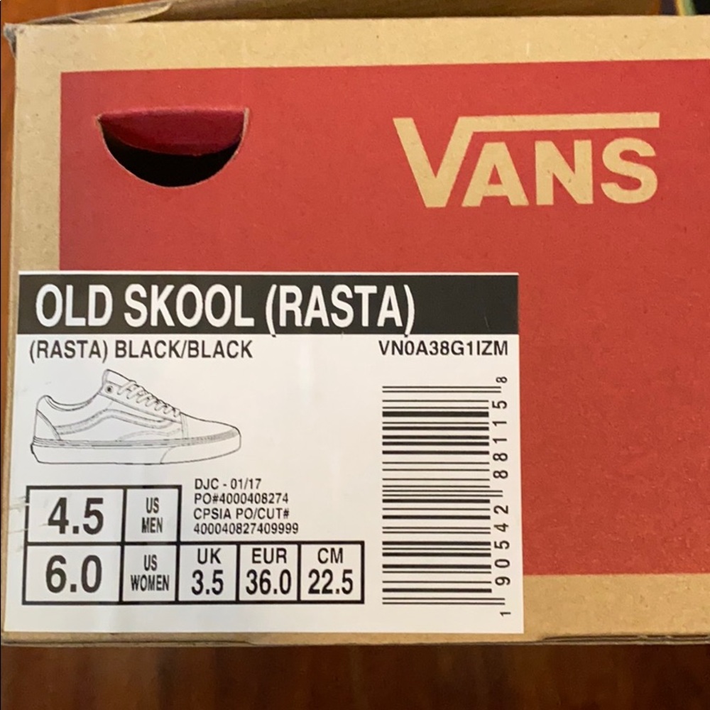 Old Skool Vans - (RASTA) - Picture 3 of 3